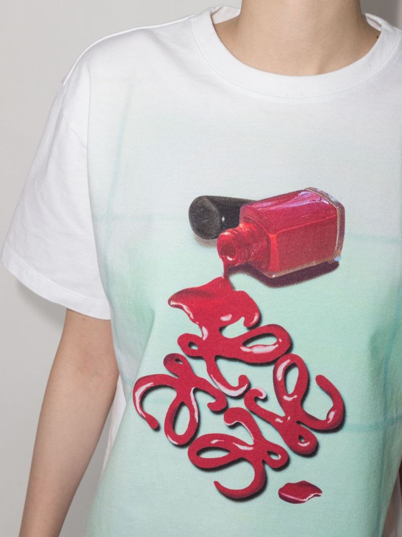 White Anagram-print Cotton T-shirt