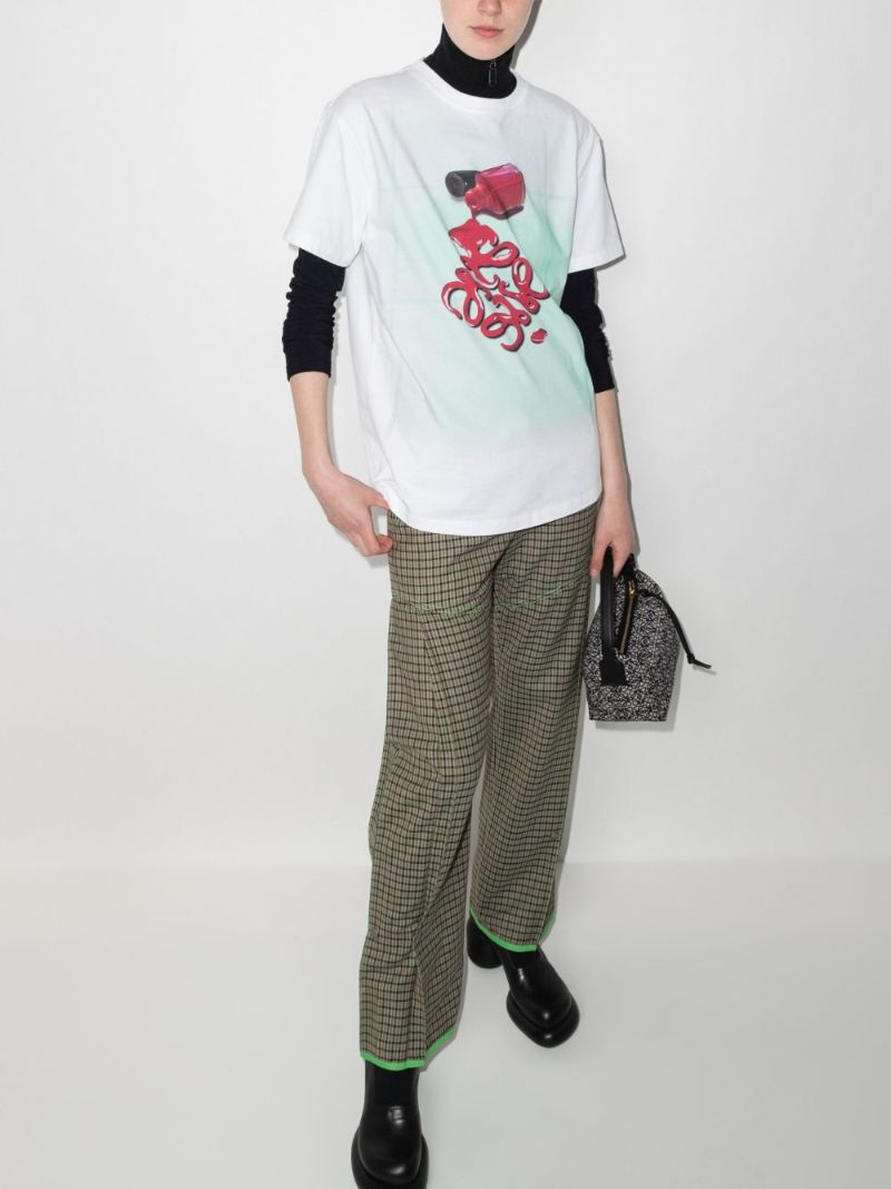 White Anagram-print Cotton T-shirt