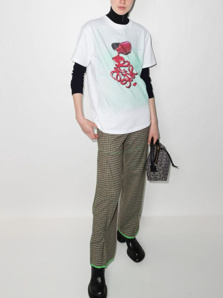 White Anagram-print Cotton T-shirt
