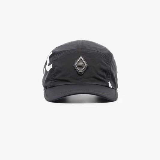 Black Overset Logo Baseball Cap