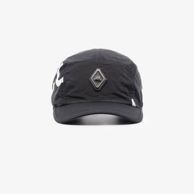 Black Overset Logo Baseball Cap