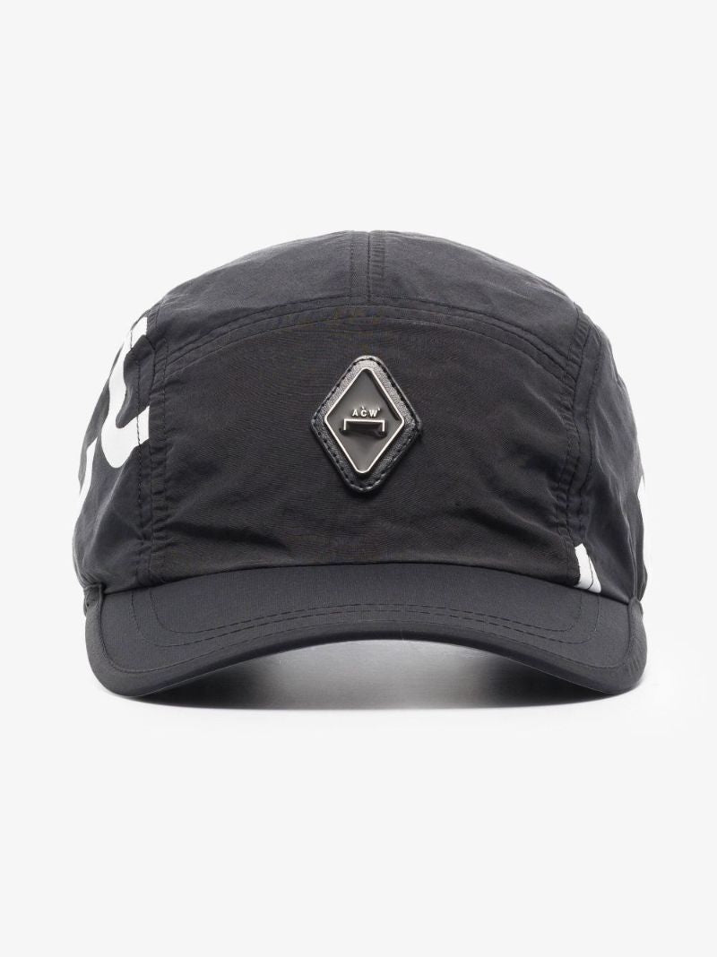 Black Overset Logo Baseball Cap