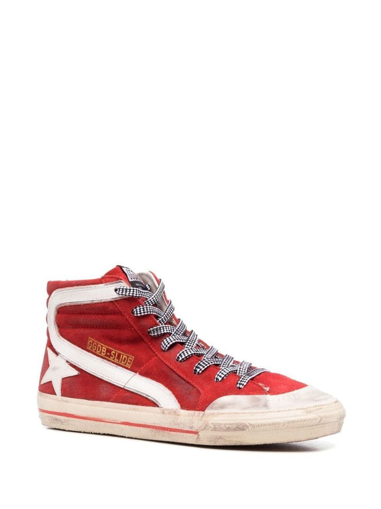 Red Slide Suede Sneakers