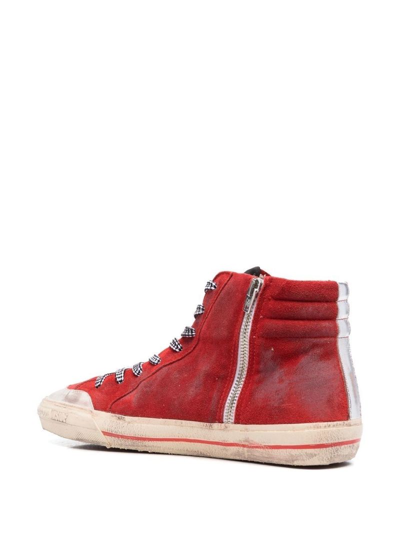Red Slide Suede Sneakers