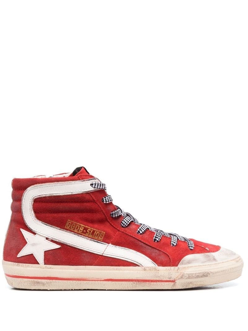 Red Slide Suede Sneakers