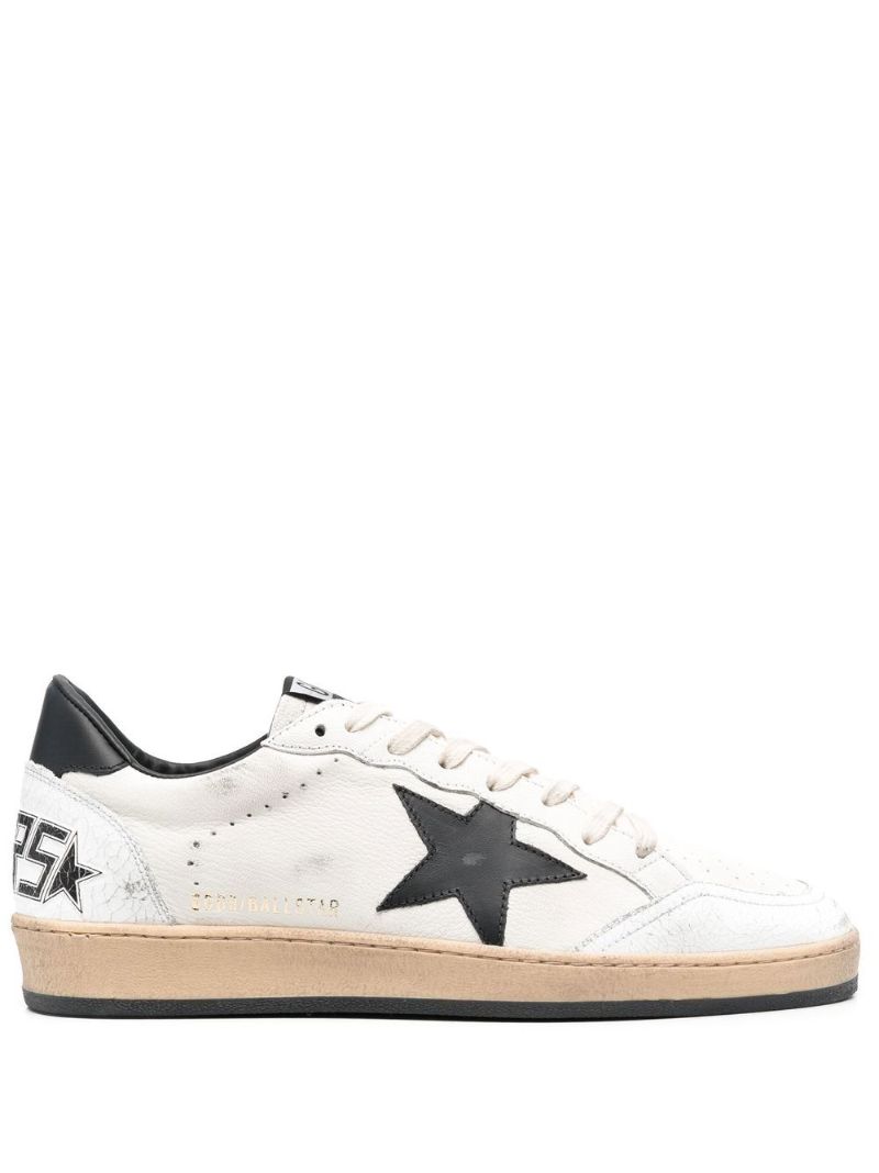 White Ball Star Leather Sneakers
