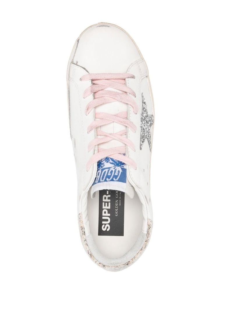 White Sstar Keep Doing What You Love Leather Trainers