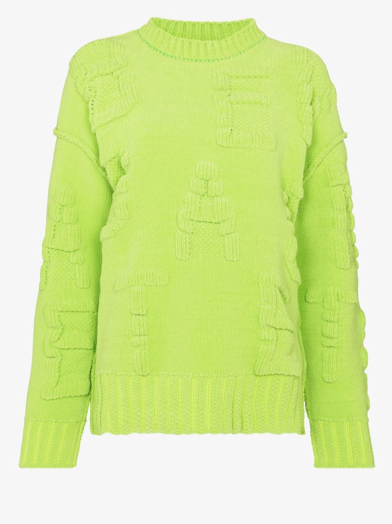 Green Logo-jacquard Sweater