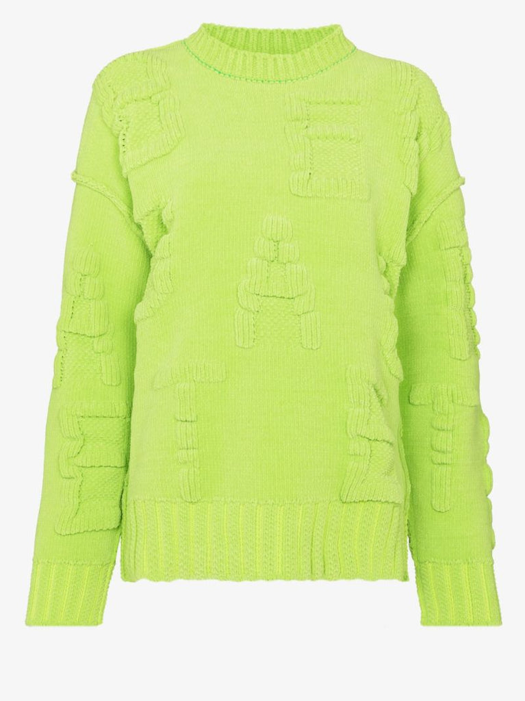 Green Logo-jacquard Sweater