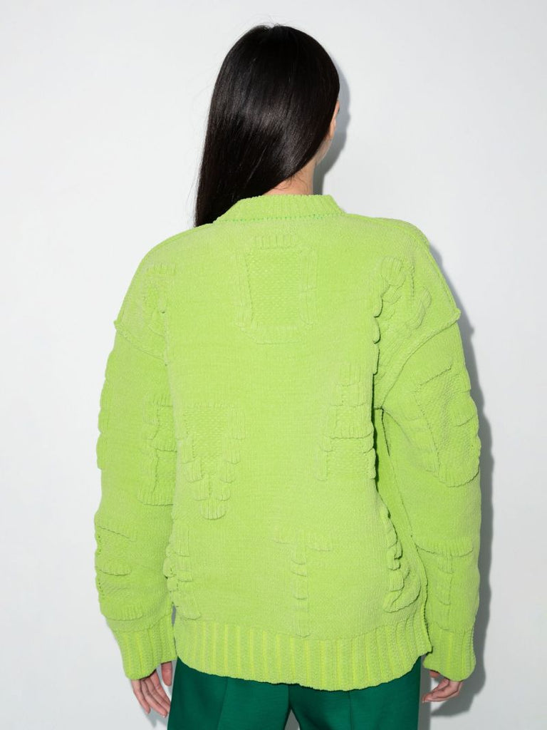 Green Logo-jacquard Sweater