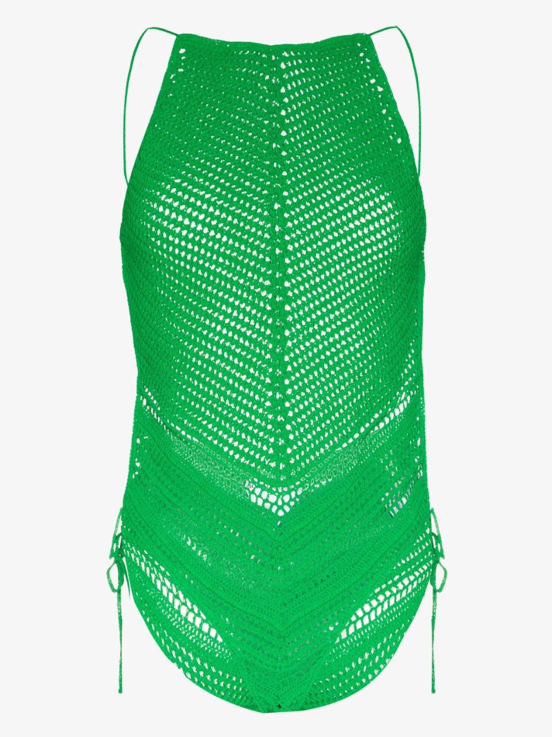 Chevron Crochet Halterneck Bodysuit