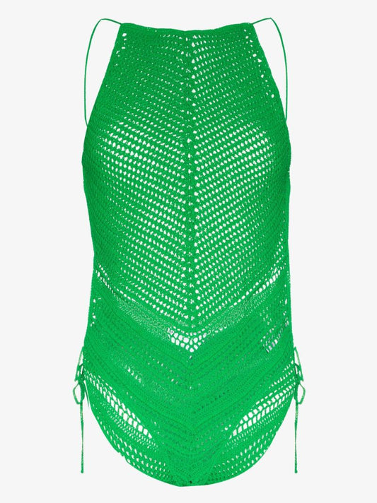 Chevron Crochet Halterneck Bodysuit