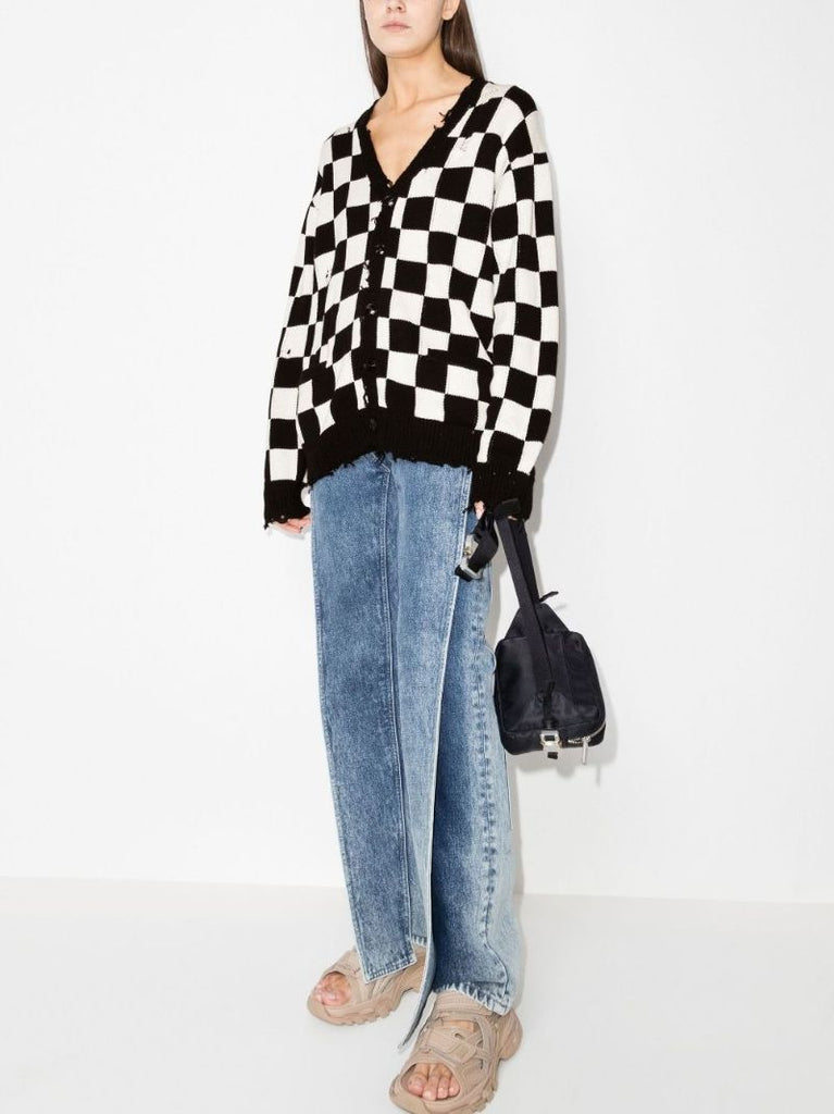 R13 Check Cotton Cardigan