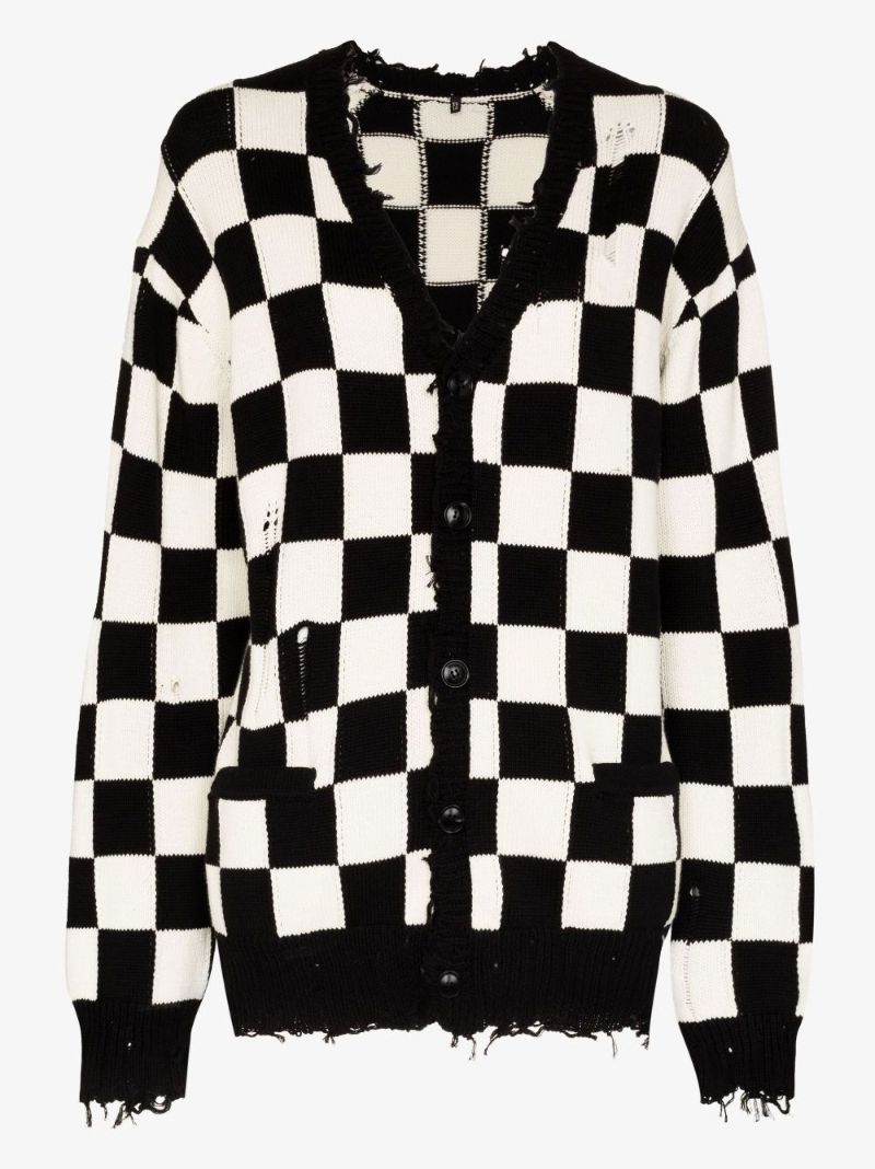 R13 Check Cotton Cardigan