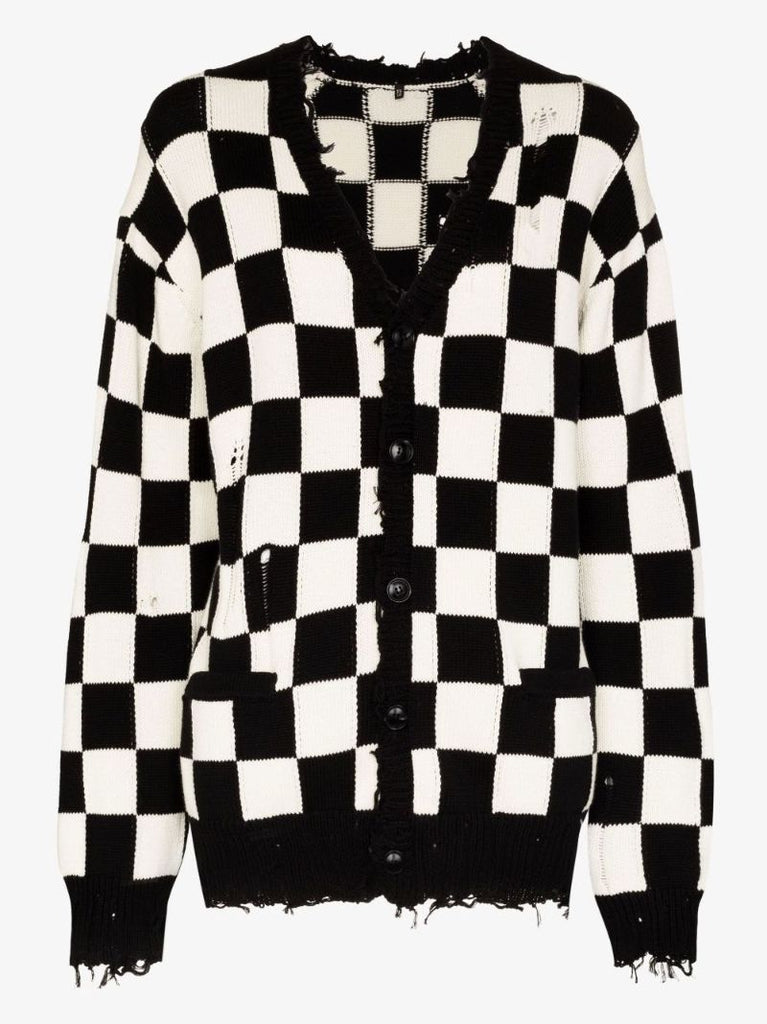 R13 Check Cotton Cardigan
