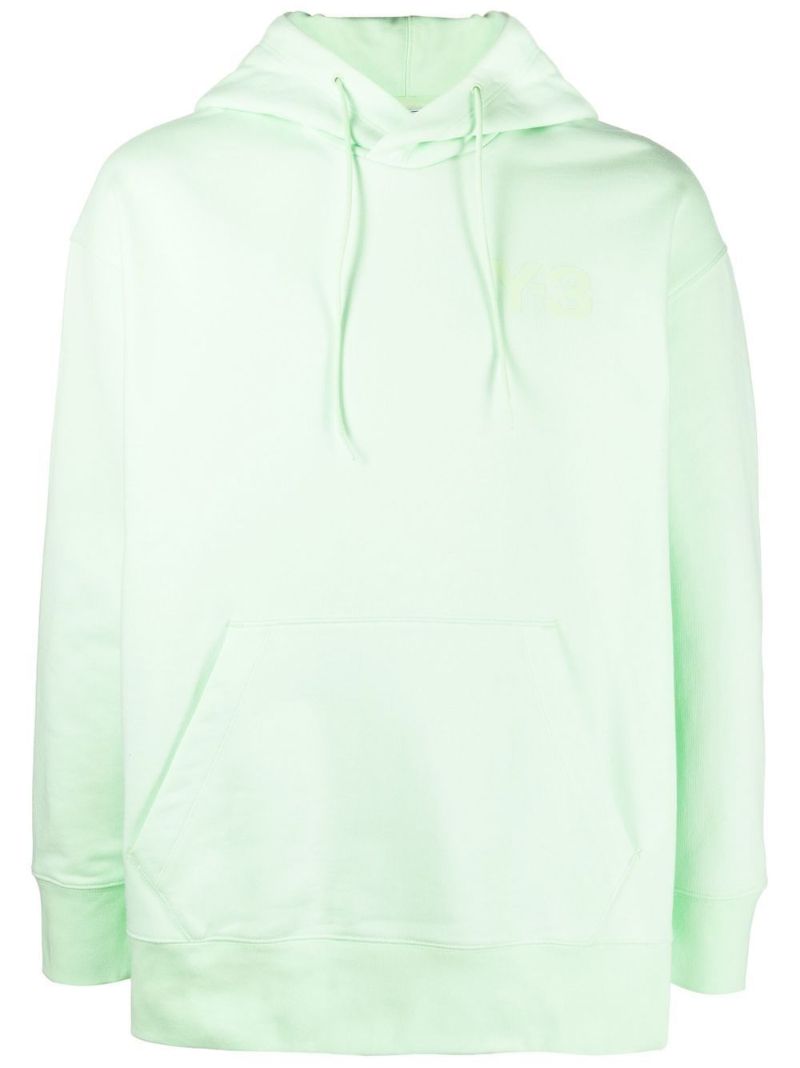 Green Drawstring Long-sleeve Cotton Hoodie