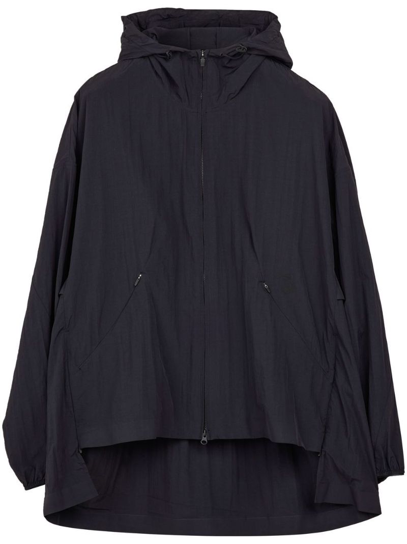 Black Light Shell Hooded Windbreaker