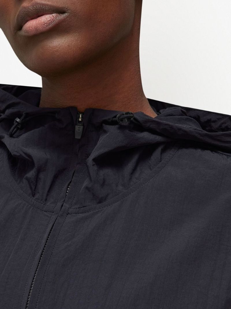 Black Light Shell Hooded Windbreaker