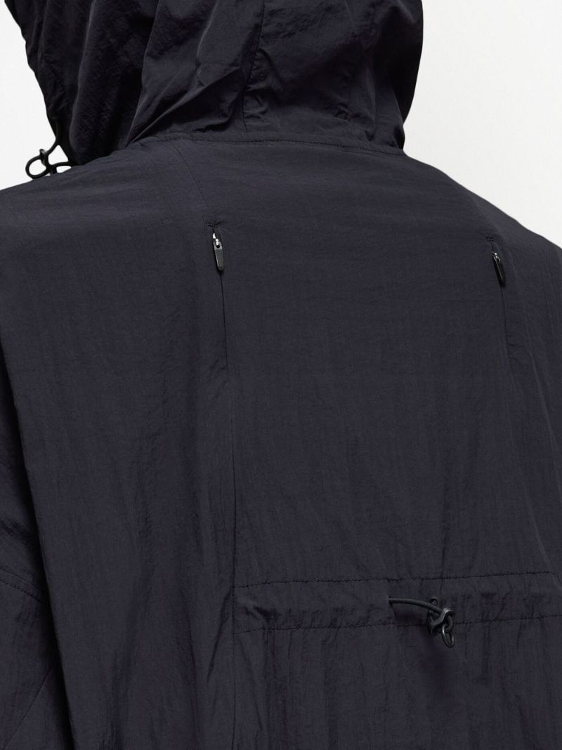 Black Light Shell Hooded Windbreaker