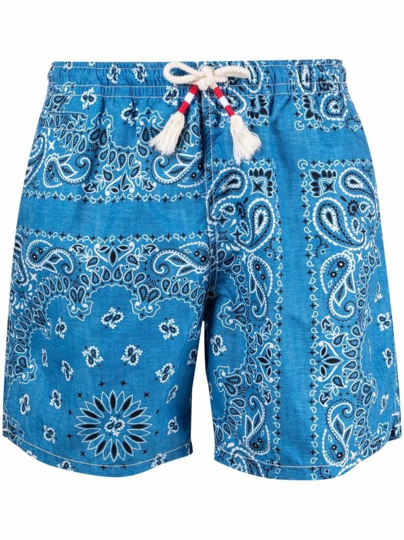 Blue Bandana Print Swim Shorts