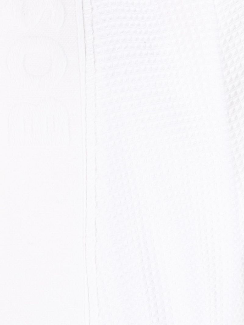 White Logo Waffle Robe
