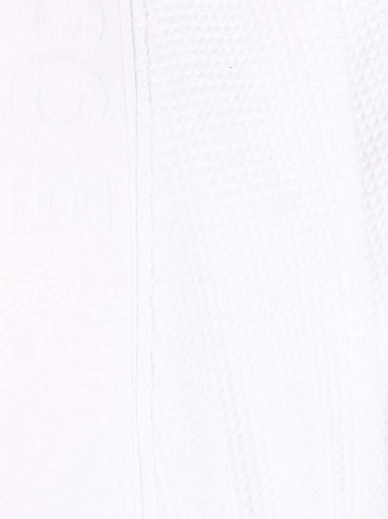 White Logo Waffle Robe