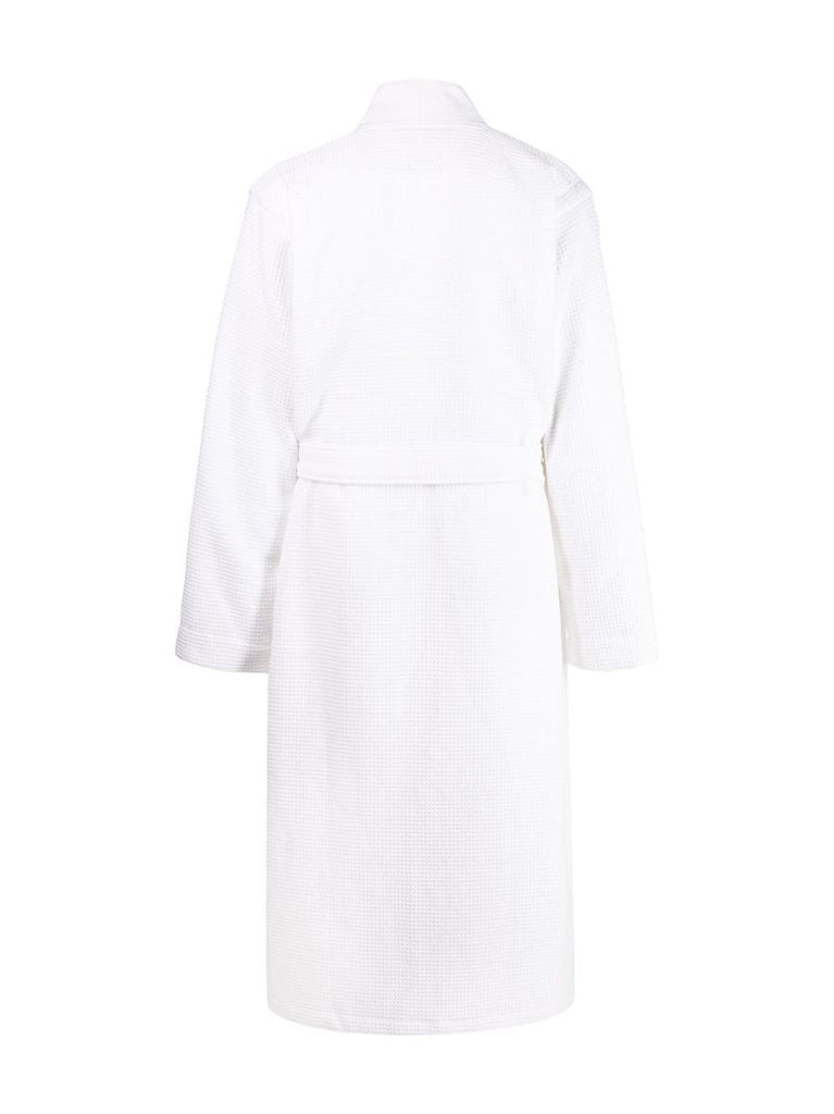 White Logo Waffle Robe