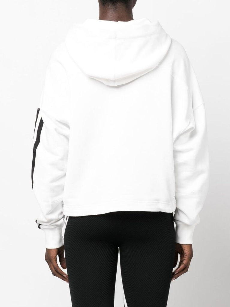 White Ch1 Logo Cotton Hoodie