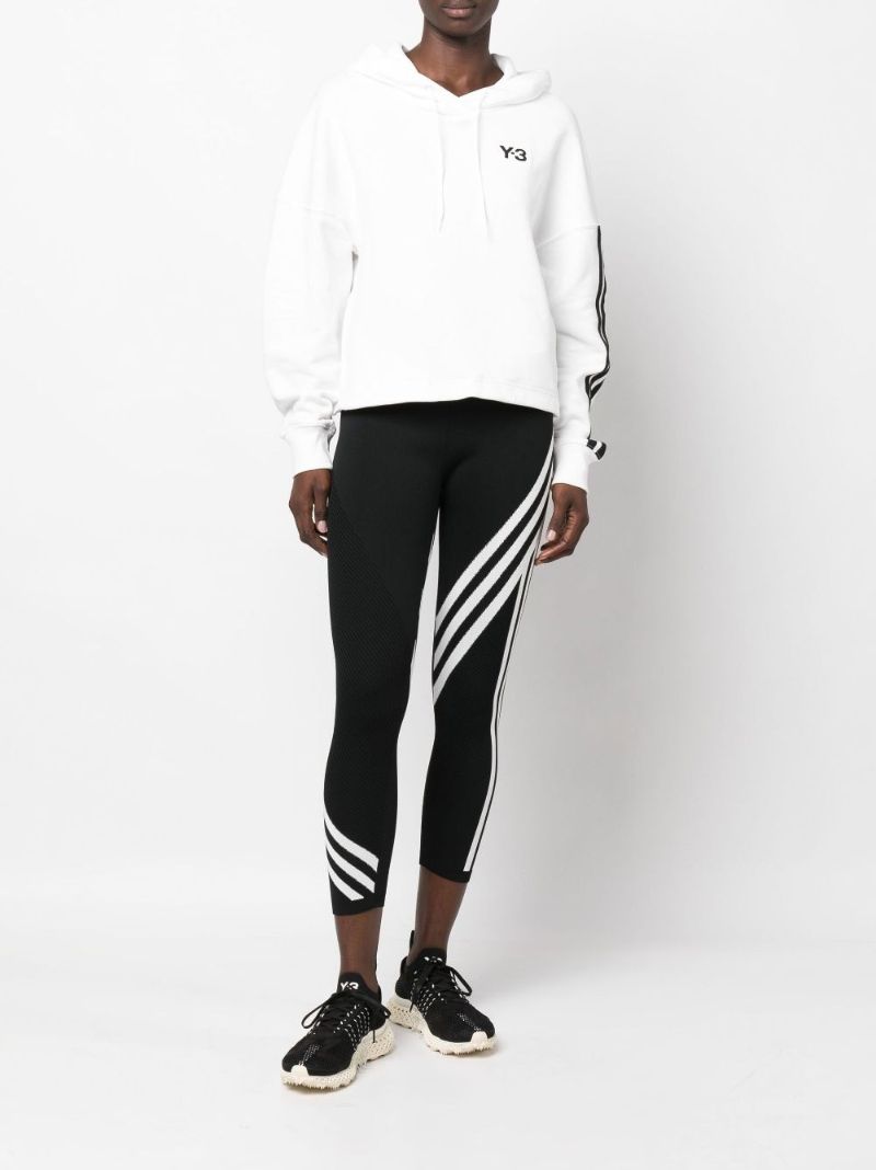 White Ch1 Logo Cotton Hoodie