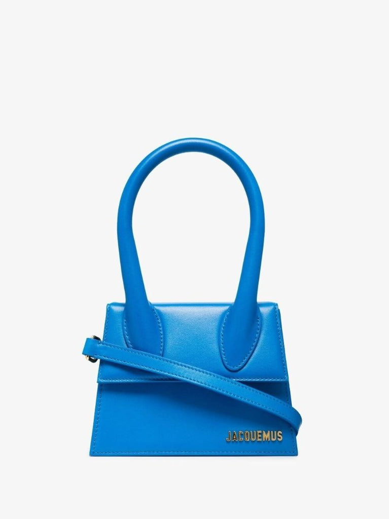 Blue Le Chiquito Moyen Leather Tote Bag