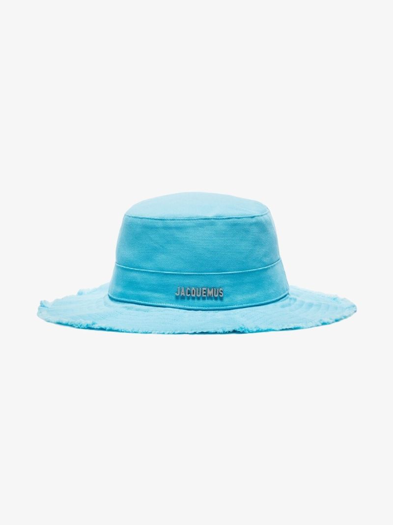 Blue Distressed Wide-brim Hat