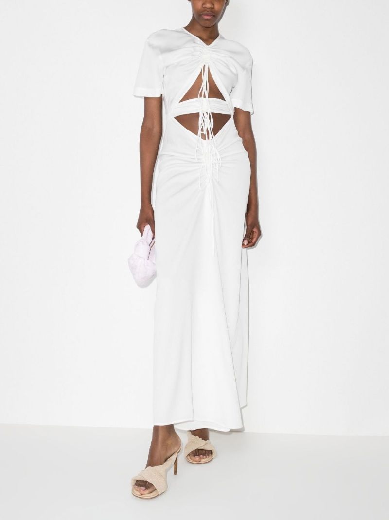 Cutout Ruched Maxi Dress