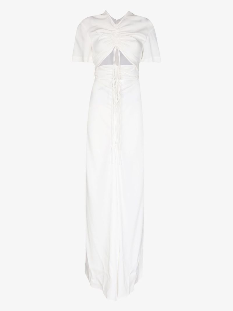 Cutout Ruched Maxi Dress