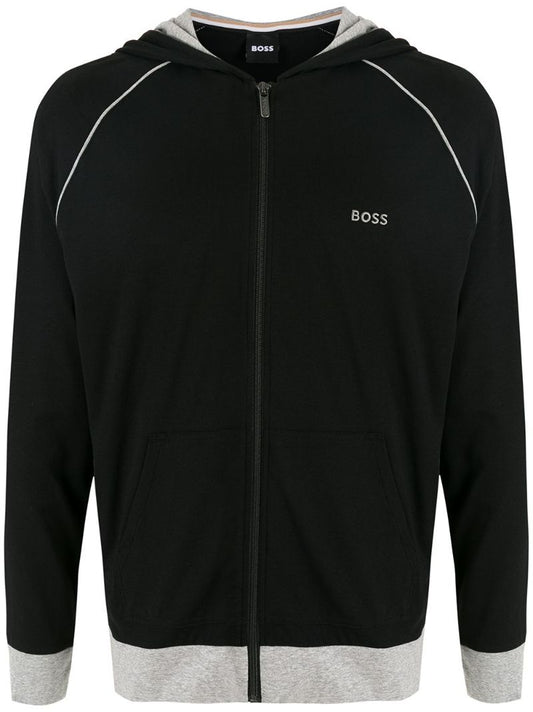 Black Zip-through Hoodie