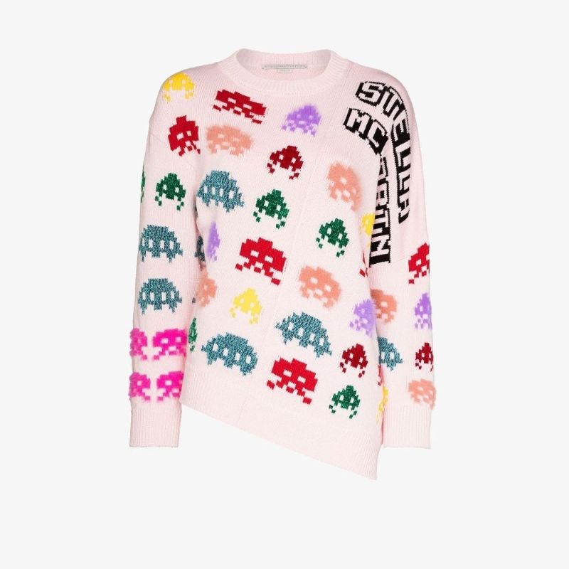 Game on Asymmetric Intarsia Sweater