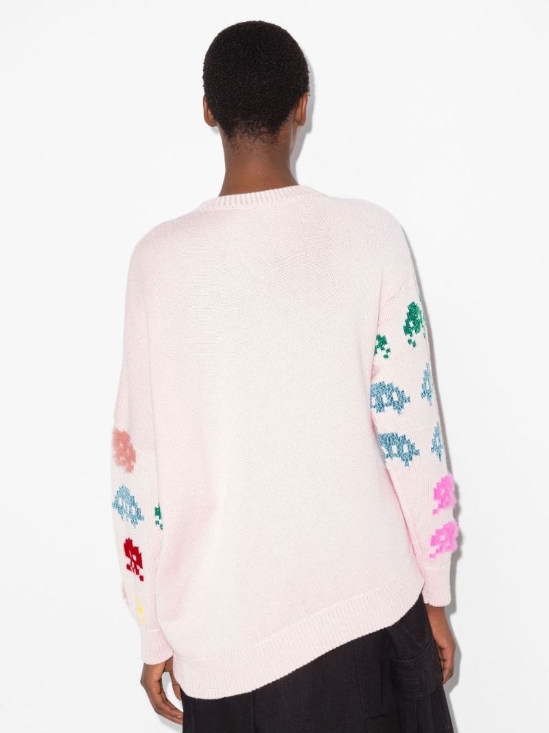 Game on Asymmetric Intarsia Sweater