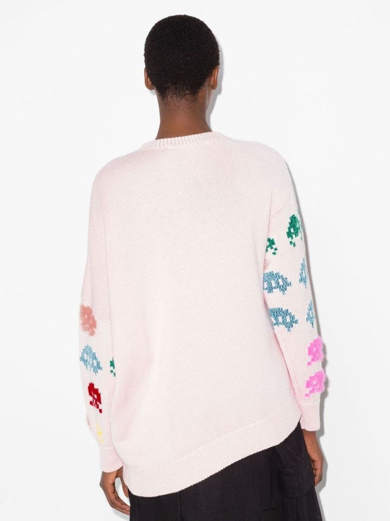 Game on Asymmetric Intarsia Sweater