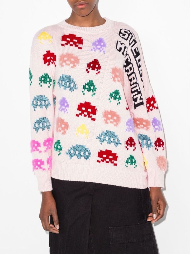 Game on Asymmetric Intarsia Sweater