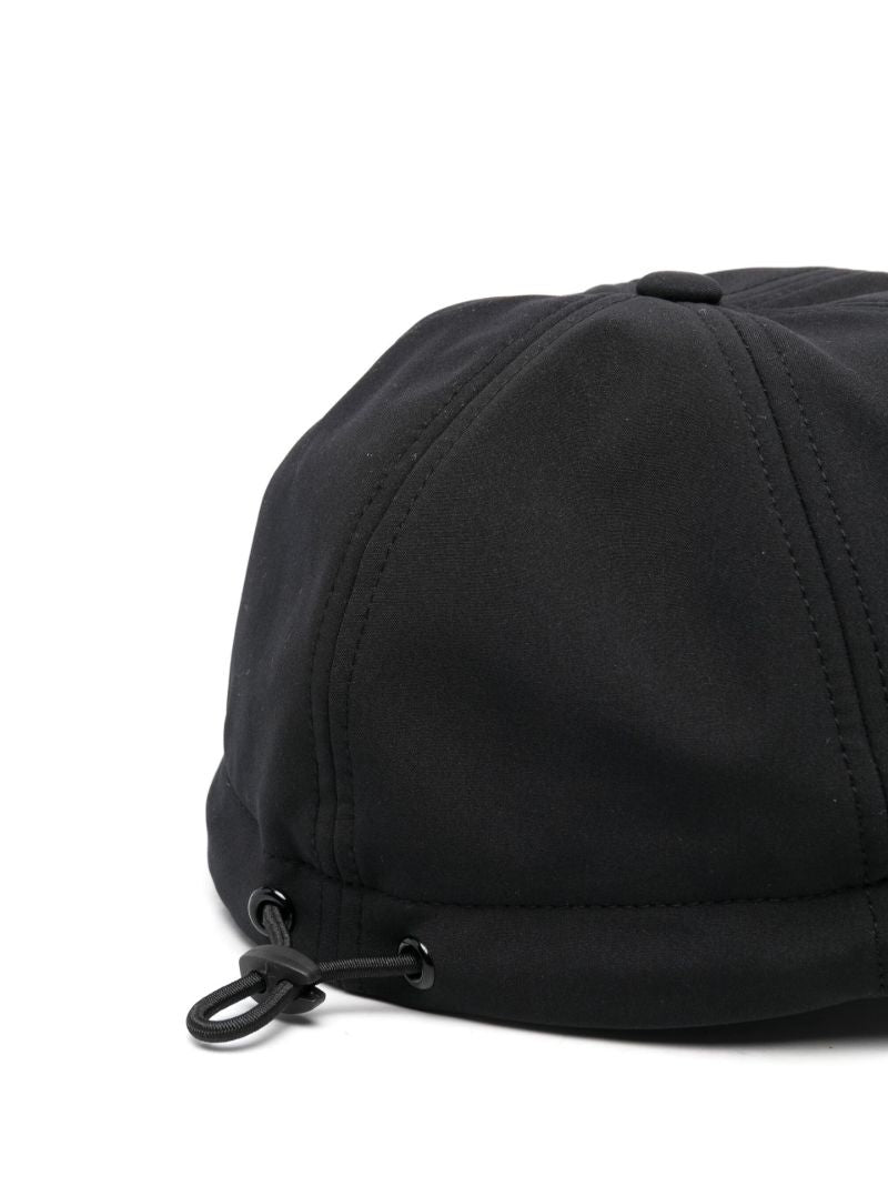 Black Embroidered Logo Baseball Cap