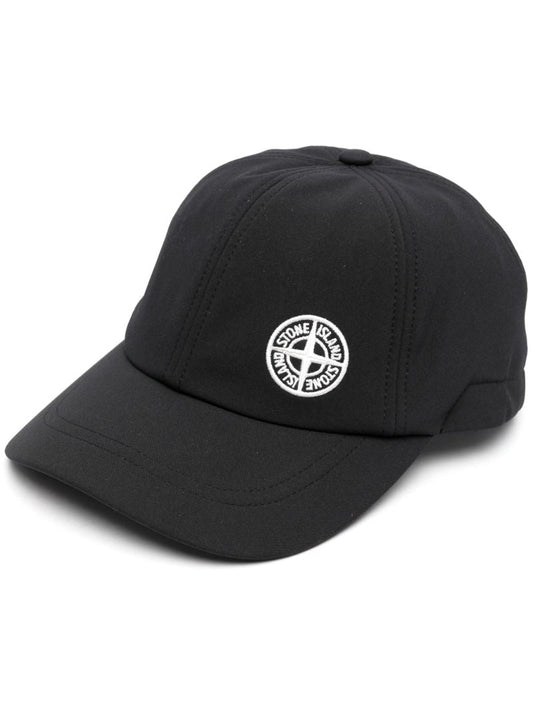 Black Embroidered Logo Baseball Cap