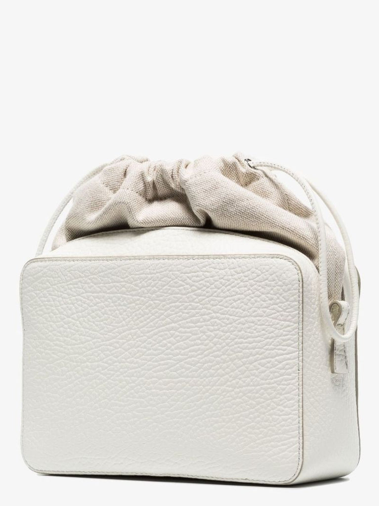 White 5ac Leather Camera Cross Body Bag