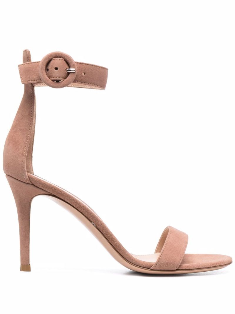 Brown Portofino 85 Suede Sandals