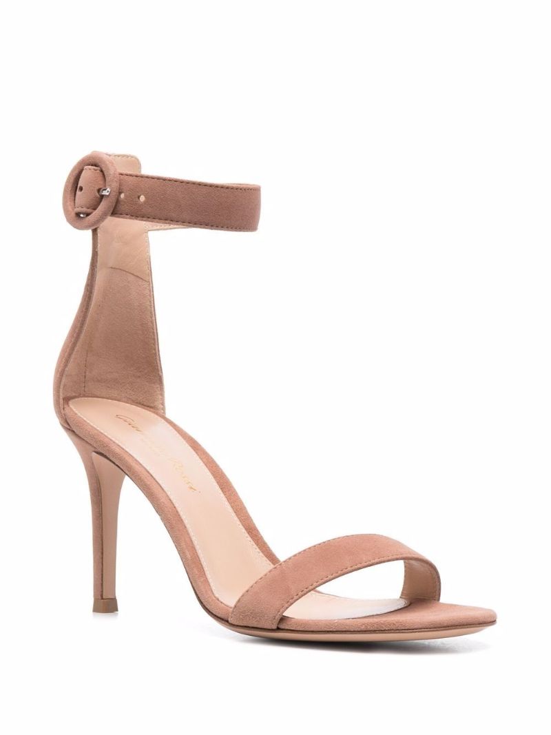 Brown Portofino 85 Suede Sandals