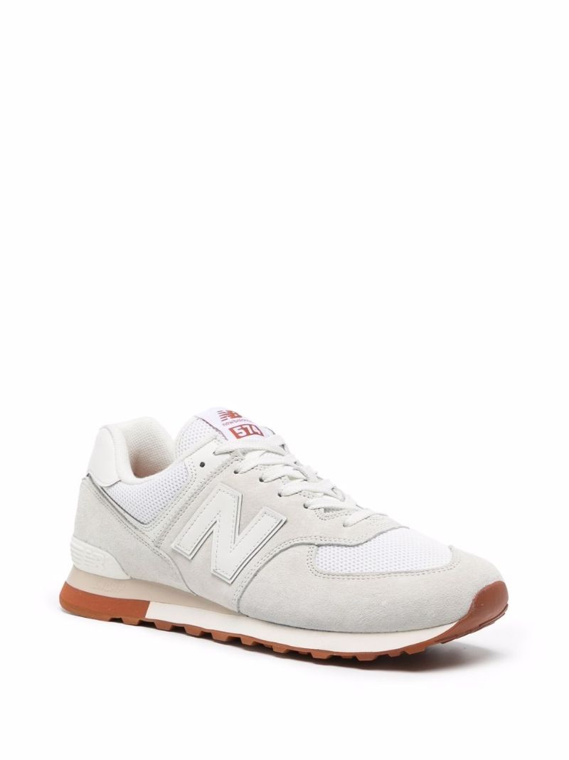 Grey 574 Low Top Leather Sneakers