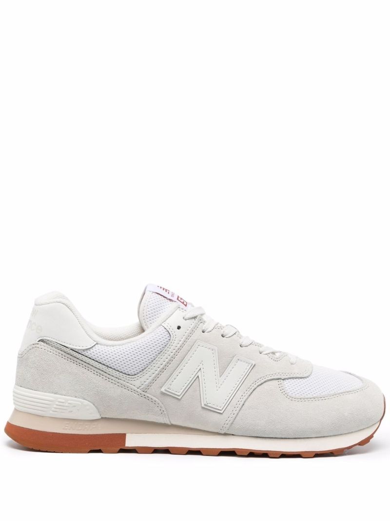 Grey 574 Low Top Leather Sneakers