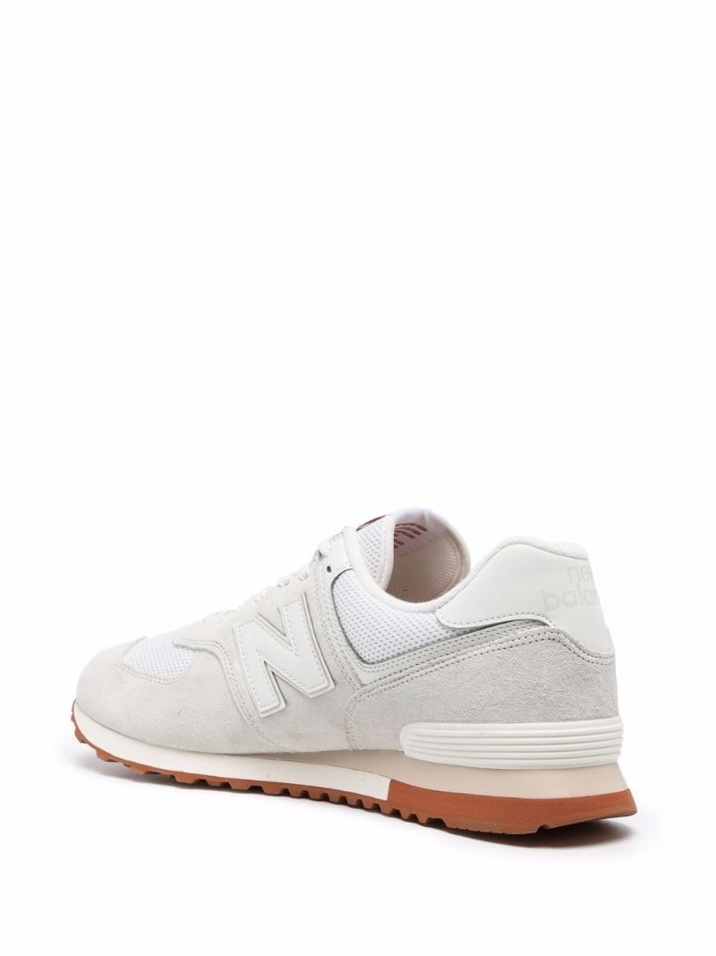 Grey 574 Low Top Leather Sneakers