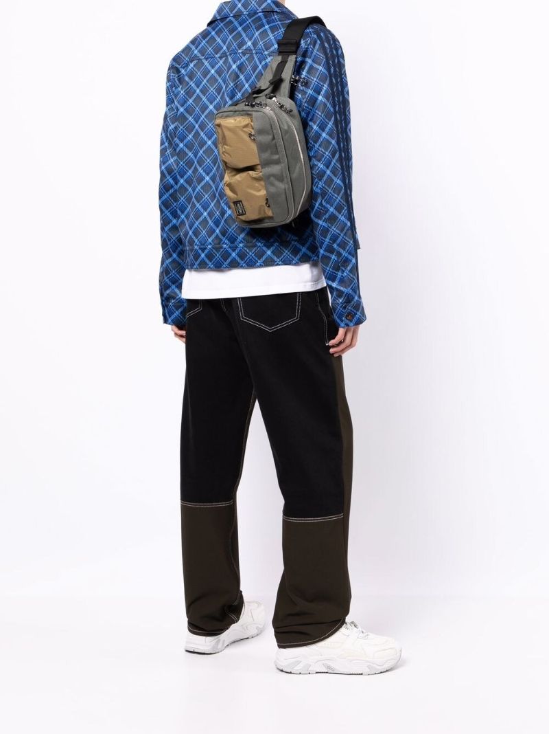 Grey Multi Compartment Belt Bag