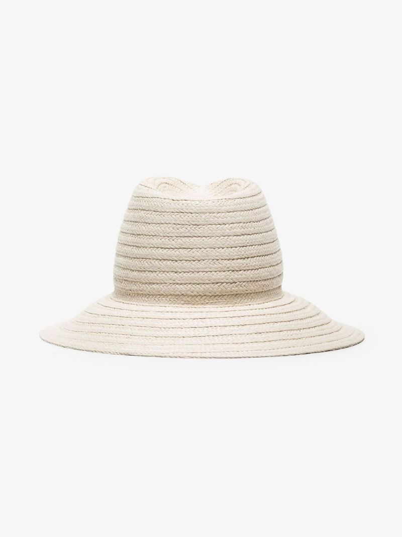 Neutral Panama Raffia Bucket Hat