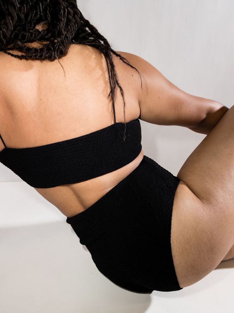Black High-rise Bikini Bottoms