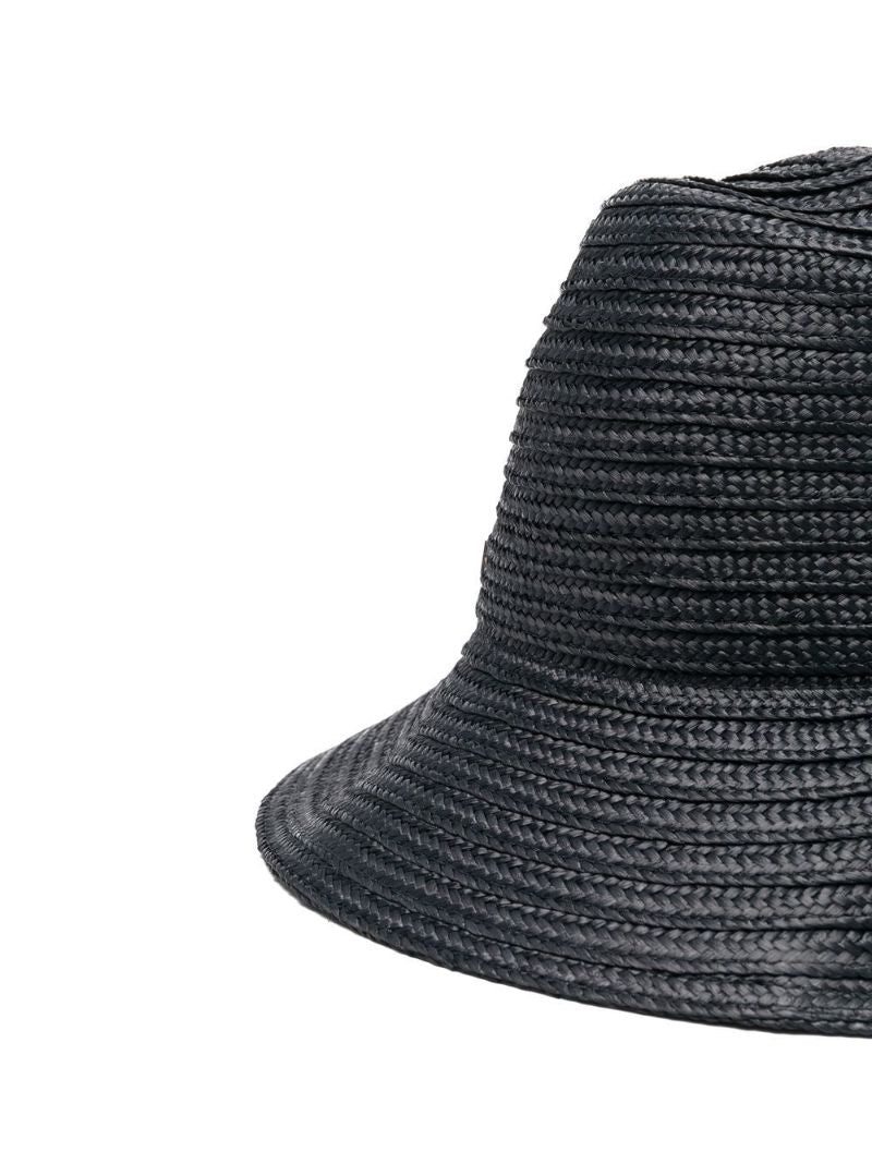 Black Panama Woven Sun Hat